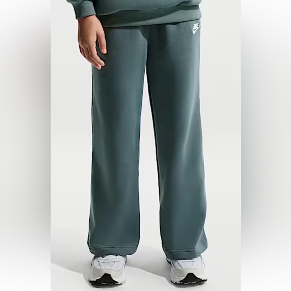 Nike Kids Wide-Leg Teal Sweatpants Size Medium